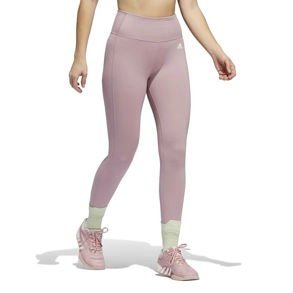 Women’s Adidas Pink Circuit High Waisted 7/8 Leggings With Mesh Pockets Size M - Picture 2 of 12